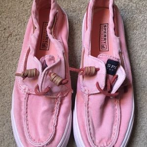 Sperry Bahama boat shoes in pink